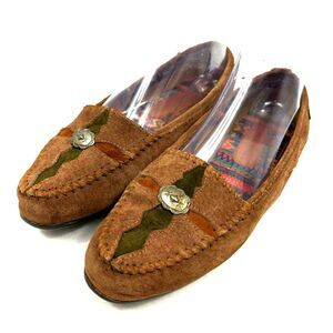 Women's HUSH PUPPIES Casual Boho Aztec Slip-On Comfort Moccasin US Size 8.5